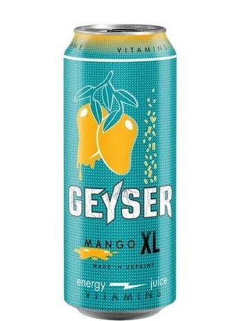 Енергетичний б/а напій Geyser Mango 0.5 л з/б